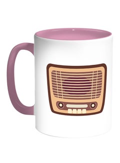 Buy Classic Radio Printed Coffee Mug White/Pink in Saudi Arabia