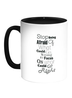 Buy English Quote Printed Coffee Mug White/Black in Egypt