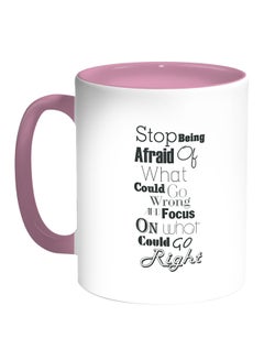 Buy English Quote Printed Coffee Mug White/Pink in Egypt