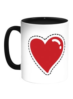 Buy Red Heart Printed Coffee Mug White/Black in Egypt