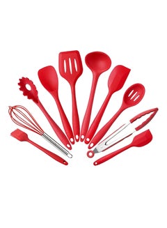 Buy 10-Piece Kitchenware Set Red in Saudi Arabia