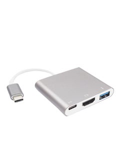 Buy Female HDMI/USB 3.0/Type-C To Male USB Type-C Adapter Silver in Saudi Arabia