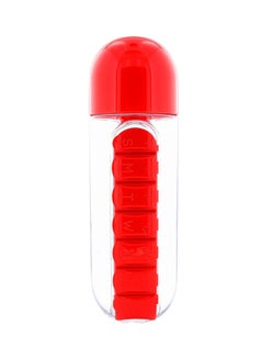Buy Water Bottle With Pill Organizer 680ml in UAE