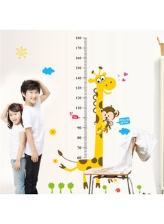 Buy Giraffe Height Measurement Wall Sticker Multicolour 90x60centimeter in Saudi Arabia