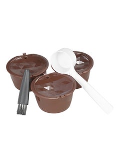 Buy 3-Piece Reusable K-Cup Filter With Spoon And Brush Coffee in Saudi Arabia