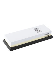 Buy Double Sided Knife Sharpening Stone White/Beige/Black in Saudi Arabia