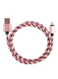 Buy Type-C Data Sync Fast Charging Cable Pink/Black in UAE