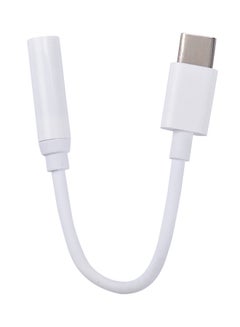 Buy Type-C To 3.5mm Female Audio Adapter Cable White in UAE