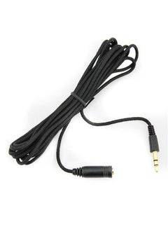 Buy 3.5mm Female To Male Aux Cable Black in UAE
