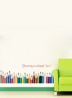 Buy Waterproof Pencil Drawing Baseboard Decorative Wall Sticker Multicolour 70 x 50centimeter in Saudi Arabia