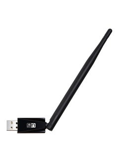 Buy USB Wi-Fi Wireless Networking Card Adapter Dongle With Antenna Black in UAE