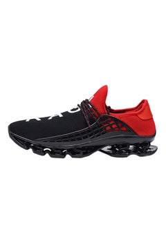 Buy Causal Rubber Sole Sneakers Black/Red in UAE