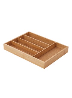 Buy Cutlery Drawer Organizer Brown 36x27x4.5centimeter in Saudi Arabia