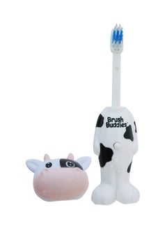 Buy Poppin Milky Wayne Cow Toothbrush White/Black in UAE