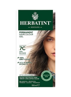 Buy Permanent Hair Colour Gel 7C Ash Blonde 150ml in UAE