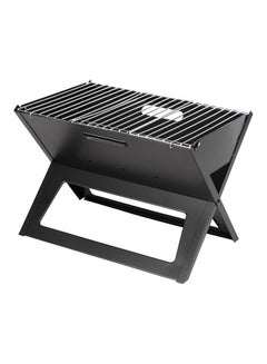 Buy Foldable Barbeque Charcoal Grill Black/Silver 45x30centimeter in Saudi Arabia