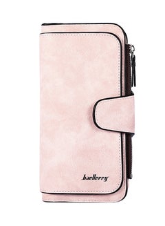 Buy Zipper Closure Wallet Pink in Saudi Arabia