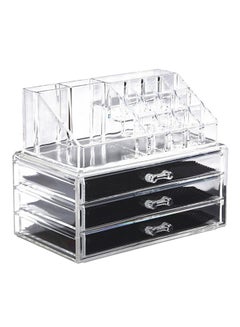 Buy Display Cosmetic Storage Organizer Clear in Saudi Arabia