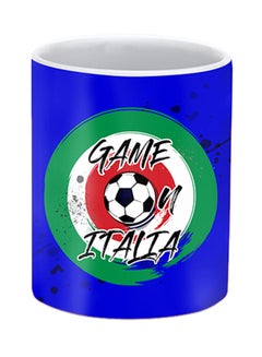 Buy Italy Printed Ceramic Mug Blue/Green/White in UAE