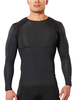 Buy Refresh Recovery Compression Training T-shirt Black/Nero in UAE