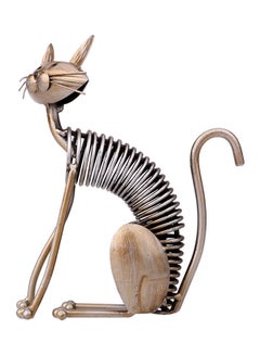 Buy Metal Sculpture Of Iron Art Cat Silver 322grams in UAE