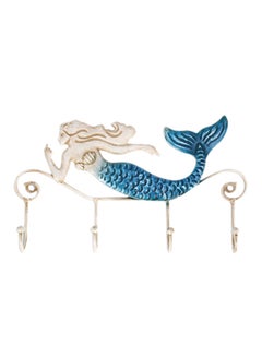 Buy Iron Mermaid Wall Hook Blue/White 95grams in UAE