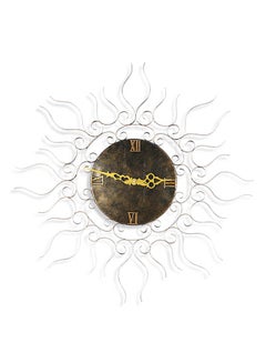 Buy Sun Shaped Wall Clock White 1270grams in UAE