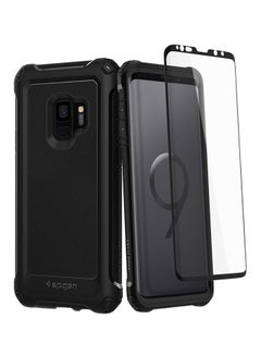 Buy Combination Pro Guard Case Cover With Screen Protector For Samsung Galaxy S9 Black in UAE