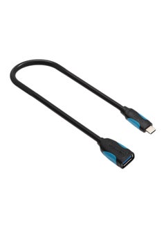 اشتري كابل بيانات Type-C إلى USB 3.0 OTG طراز A51 الأسود / الأزرق 0.25 متر في الامارات