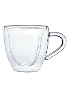 Buy Double Wall Tea Drinking Glass Clear 180ml in Saudi Arabia