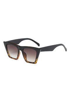 Buy Women's UV Protection Square Sunglasses Black/Leopard in Saudi Arabia