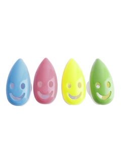 Buy 4-Piece Smile Face Toothbrush Rack Holder Set Multicolour 30x40x23mm in Saudi Arabia