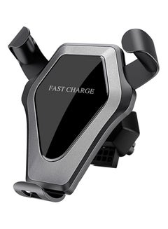 Buy 2-In-1 Wireless Car Charger Mount Black/Grey in UAE