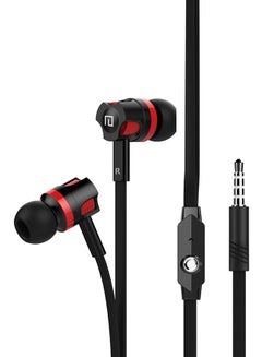 Buy In-Line Stereo In-Ear Earphone With Microphone Red/Black in Saudi Arabia