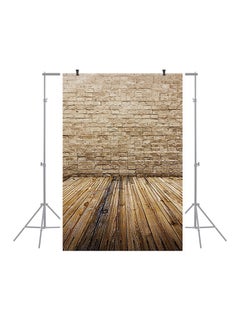 Buy Brick Wall Wood Floor Pattern Studio Background Multicolour in UAE