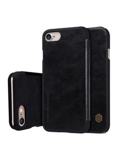 Buy Leather Qin Flip Cover For Apple iPhone 7/8 Black in UAE
