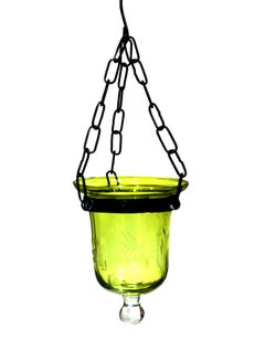 Buy Hanging Candle Lamp Green/Black 10cm in UAE