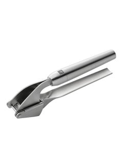 Buy Stainless Steel Garlic Press Silver/Black 19cm in UAE