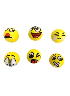 Buy 6-Piece Smiley Face Stress Ball Set 5g in UAE