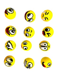Buy 12-Piece Smiley Face Stress Ball Set 5g in UAE