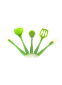 Buy 5-Piece Silicone Kitchen Tools Set Green in UAE