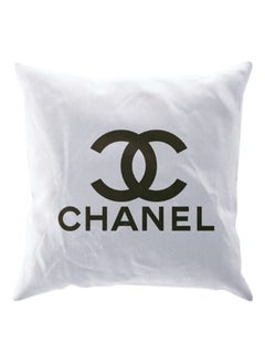 Buy Chanel Printed Cushion Cover Black/White 40X40centimeter in Saudi Arabia