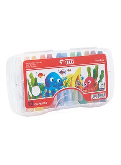 Buy 12-Piece Oil Pastel Set Multicolour in UAE