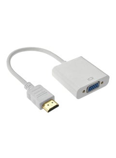 Buy HDMI To VGA Video Cable Adapter White in Saudi Arabia