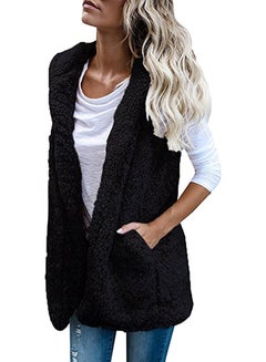 Buy Casual Hooded Sleeveless Vest LNP71124361 Black in UAE