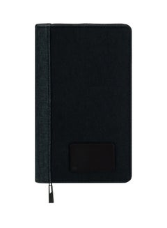 Buy 5000.0 mAh Travel Wallet With Powerbank And Wireless Charger Black in UAE