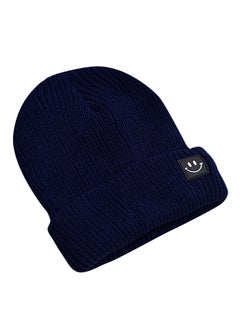 Buy Cartoon Smiling Face Knitted Cap HL205 Blue in UAE