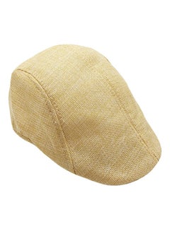 Buy Casual Breathable Beret Flat Golf Hat HL255 Beige in Saudi Arabia