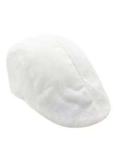 Buy Casual Breathable Beret Flat Golf Hat HL256 White in Saudi Arabia