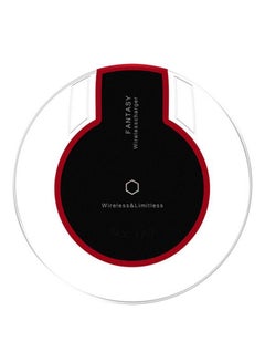 Buy Qi Wireless Charging Pad Black/Clear/Red in UAE